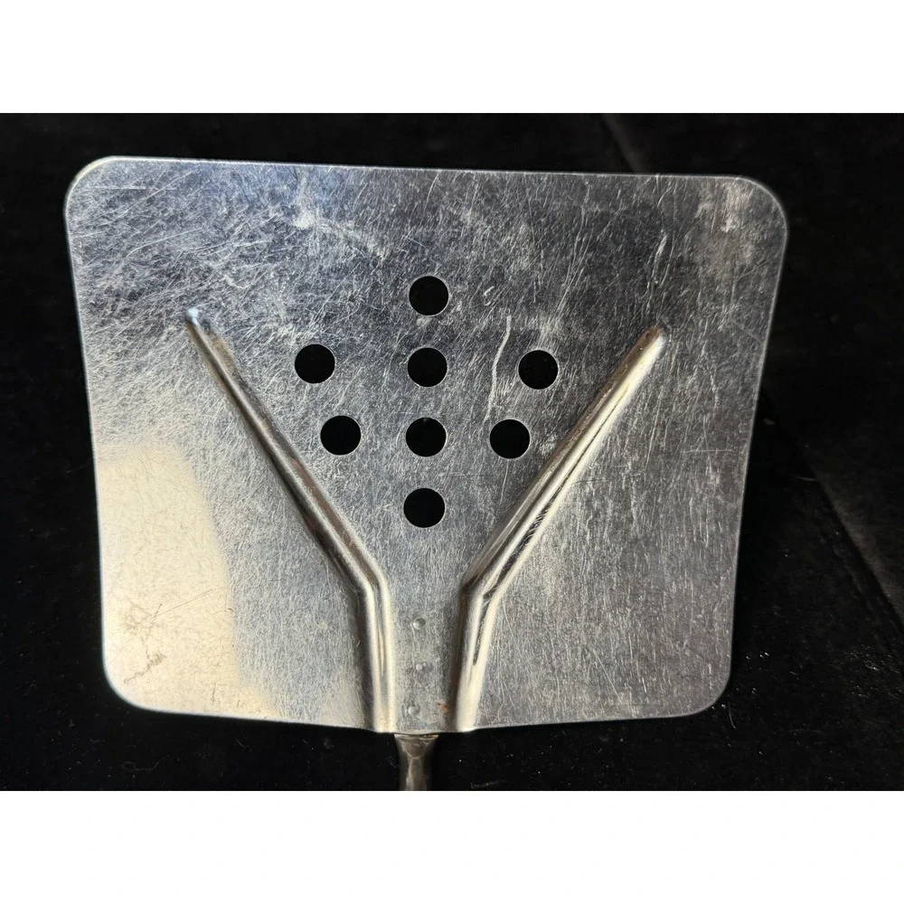 Vintage Stainless Steel Perforated Spatula Brown Bakelite Handle Kitchen‎ Tool